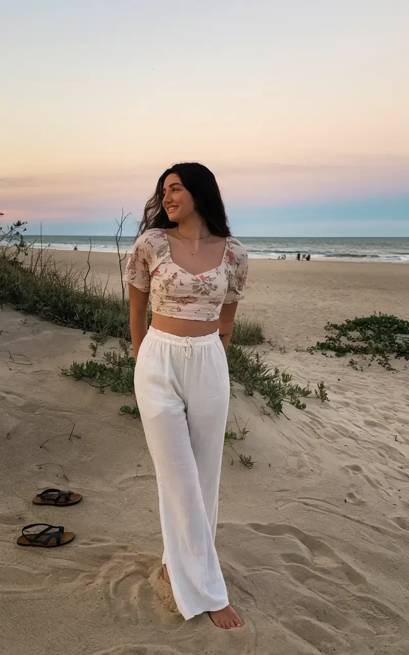 fashion outfits ideas for teens girls summer 2025 Sunset Stroll Romantic