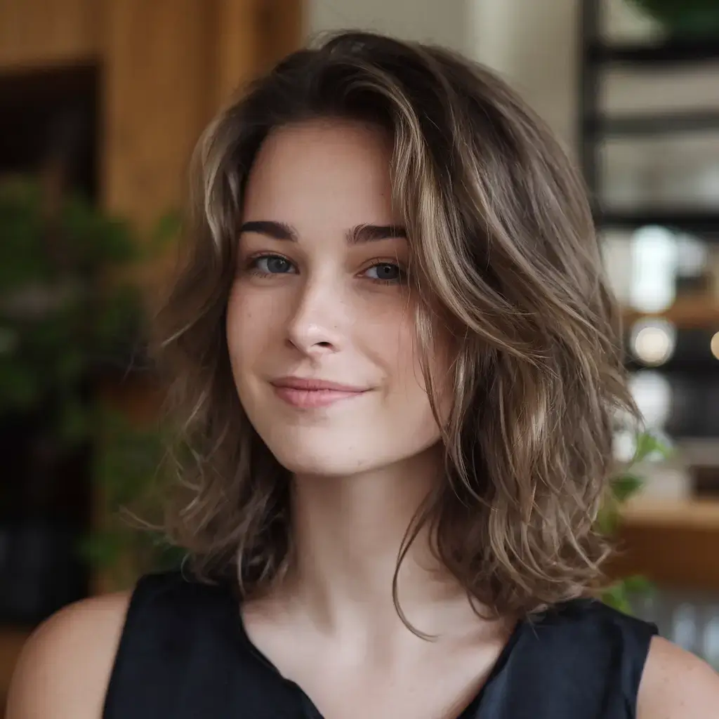 girl haircut summer ideas 2025 Casual Shag with Light Waves