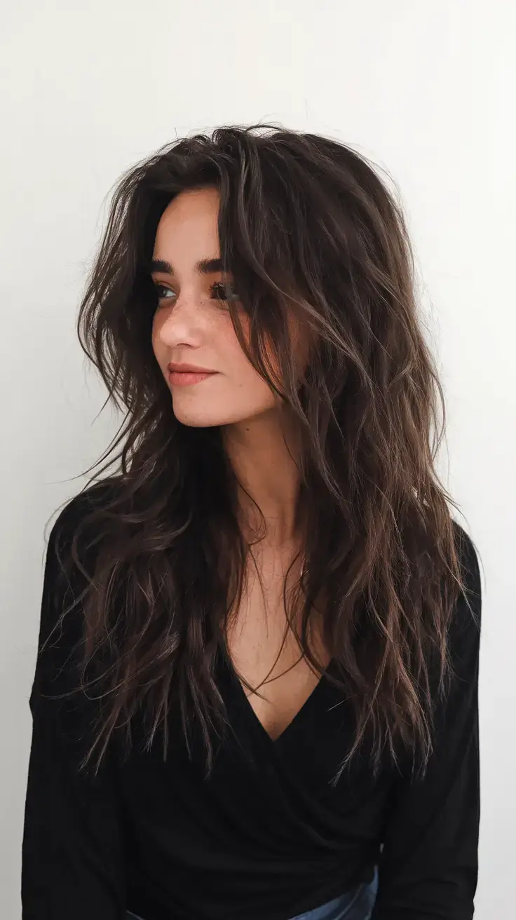 girl haircut summer ideas 2025 Undone Volume with Piecey Ends