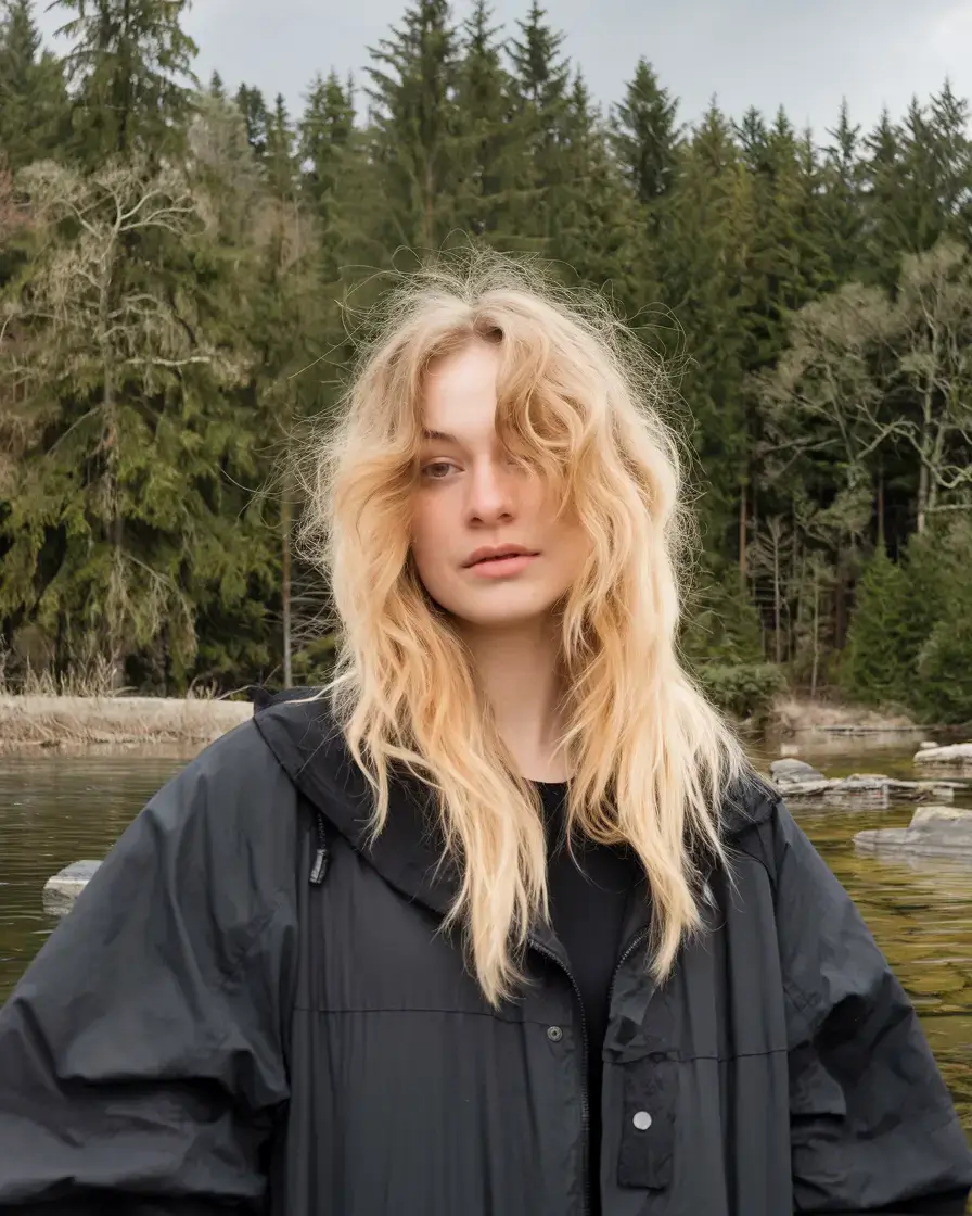 shaggy haircut summer ideas 2025 Undone Layered Shag with Airy Curtain Bangs