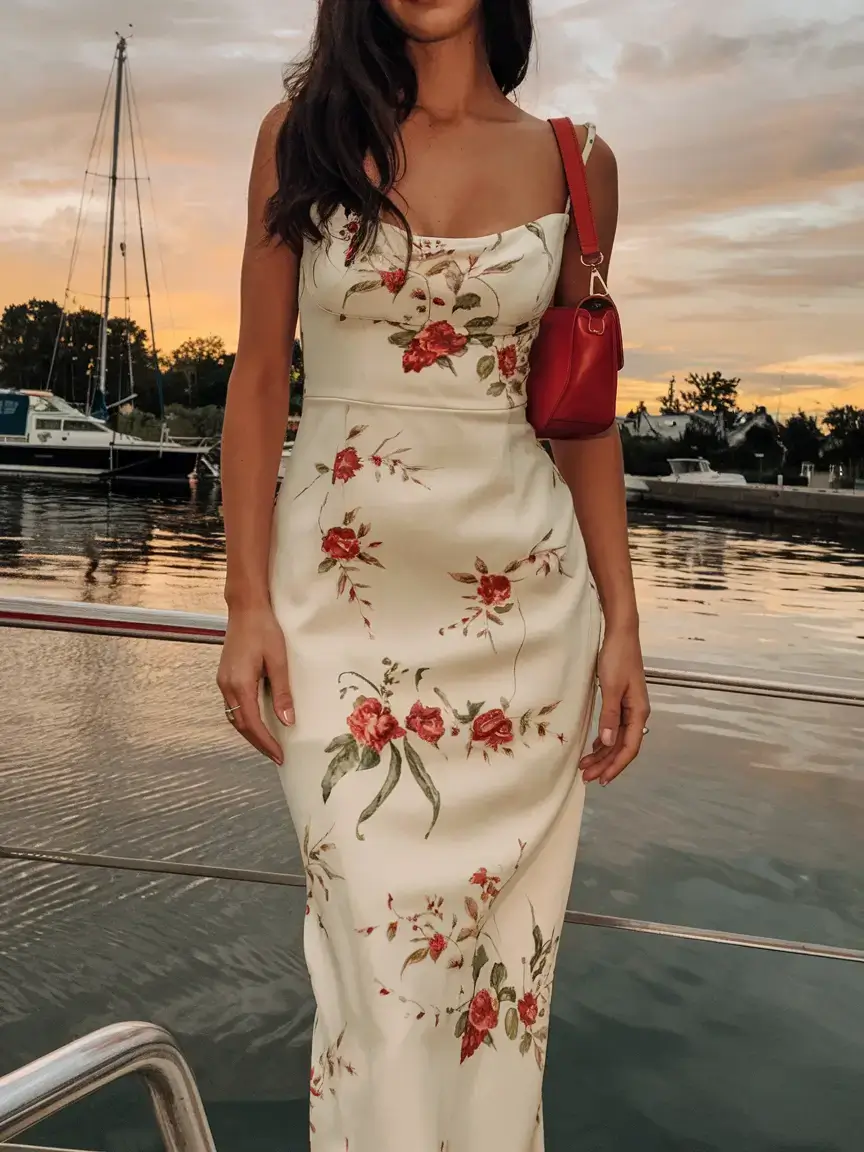 summer 2025 birthday outfit ideas Vintage Florals by the Marina