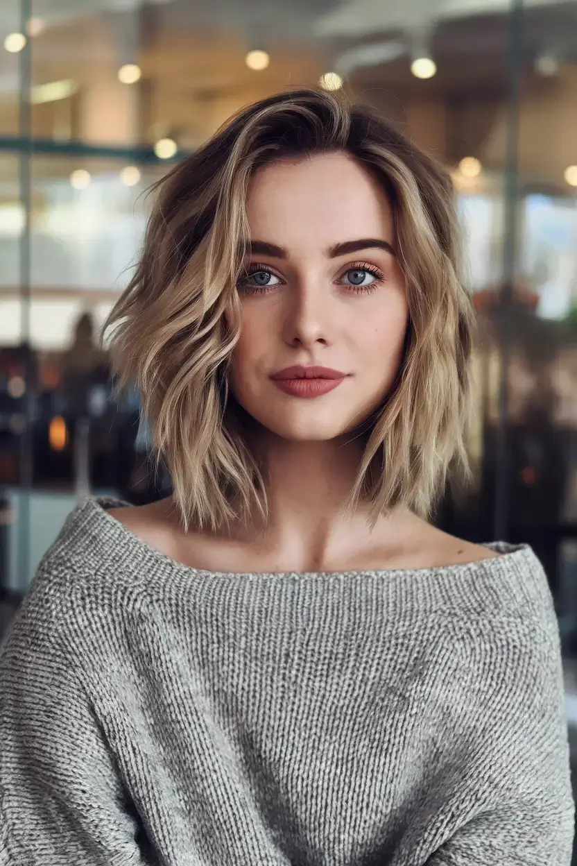 summer bob hairstyles 2025 Cool-Toned Blonde Lob with Effortless Texture