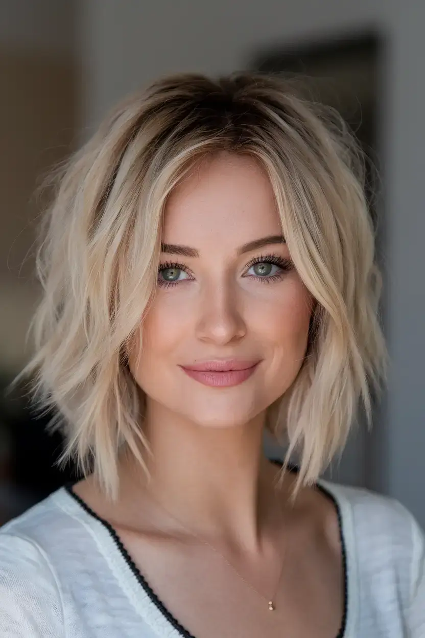summer bob hairstyles 2025 Feathered Texture and Modern Layers