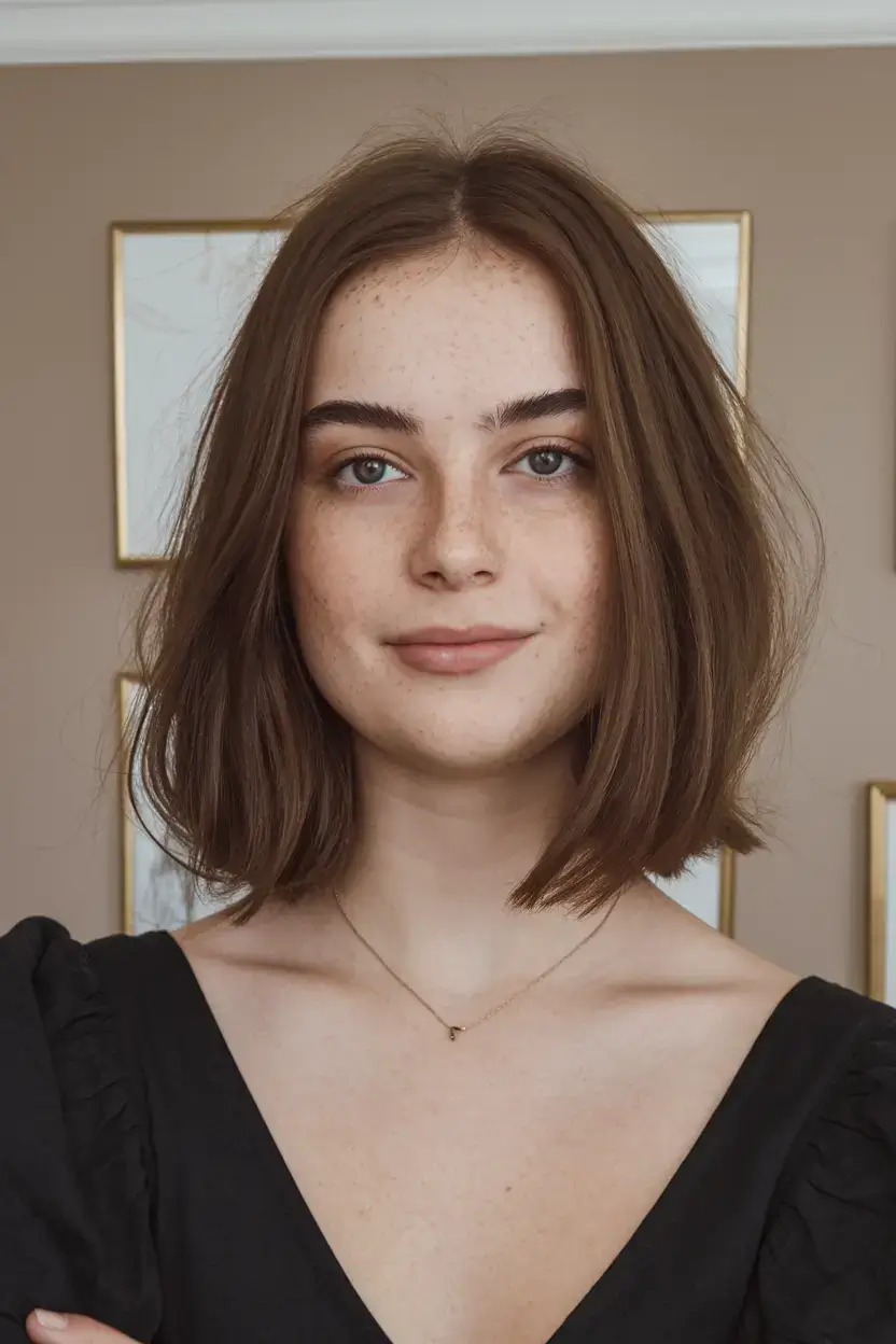 summer bob hairstyles 2025 Minimal Bob with Subtle Layers