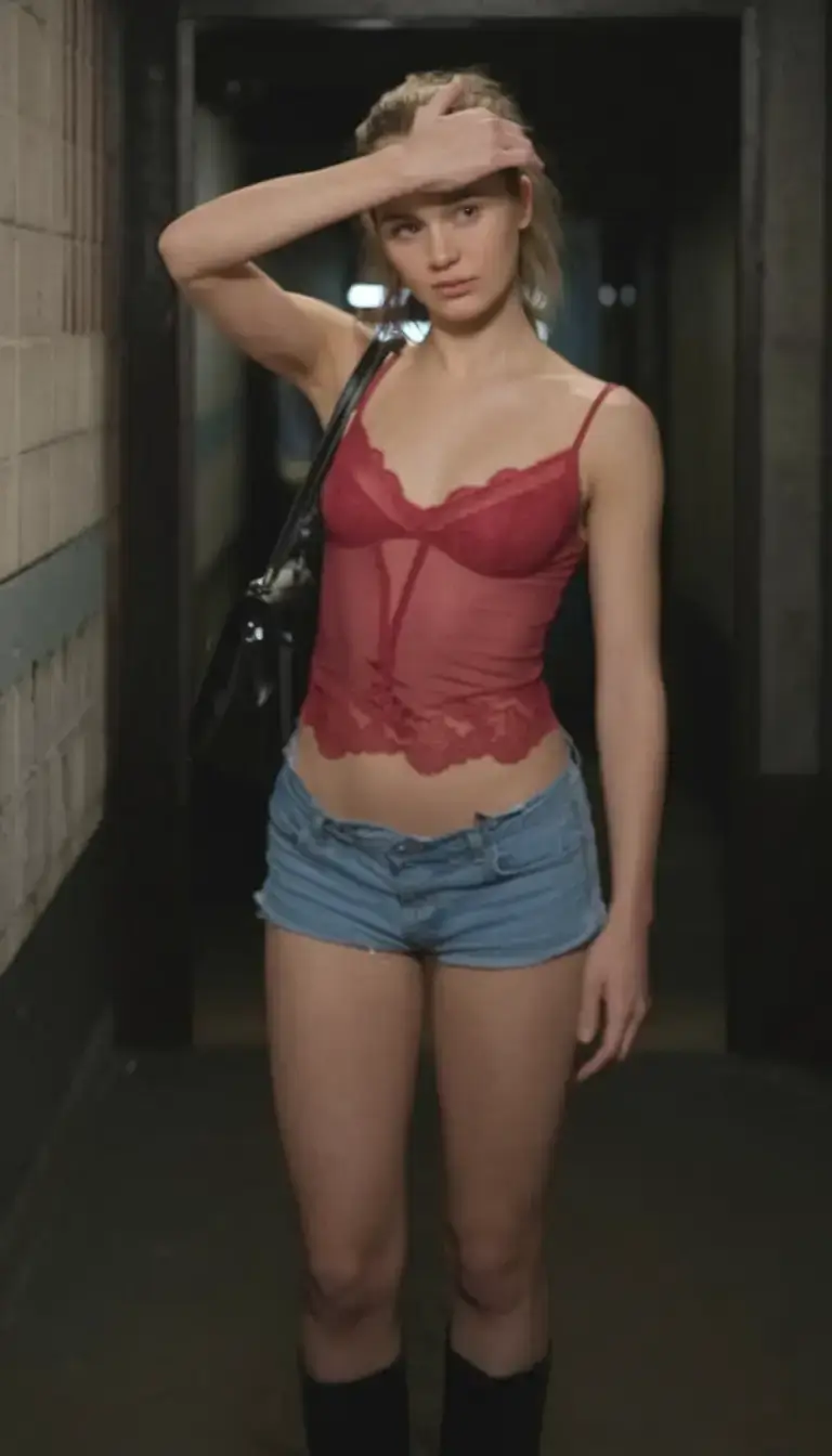 basic outfit ideas for the summer of 2025 Sheer Red & Denim: The Cool-Girl Dare