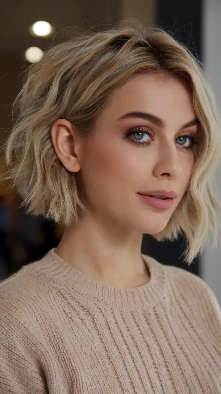 bob haircuts summer ideas 2025 Airy Layered Blonde Bob