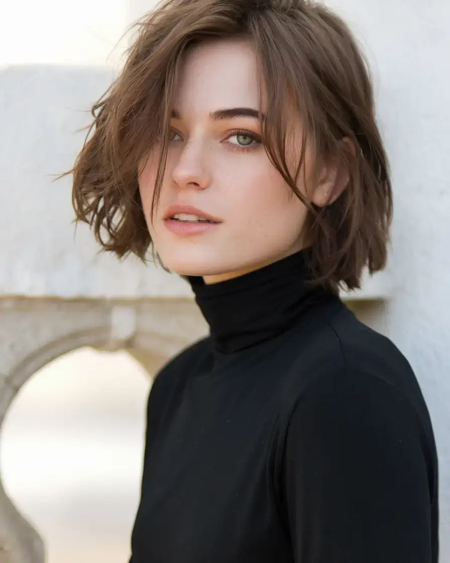 bob haircuts summer ideas 2025 Windswept Bob with Natural Layers