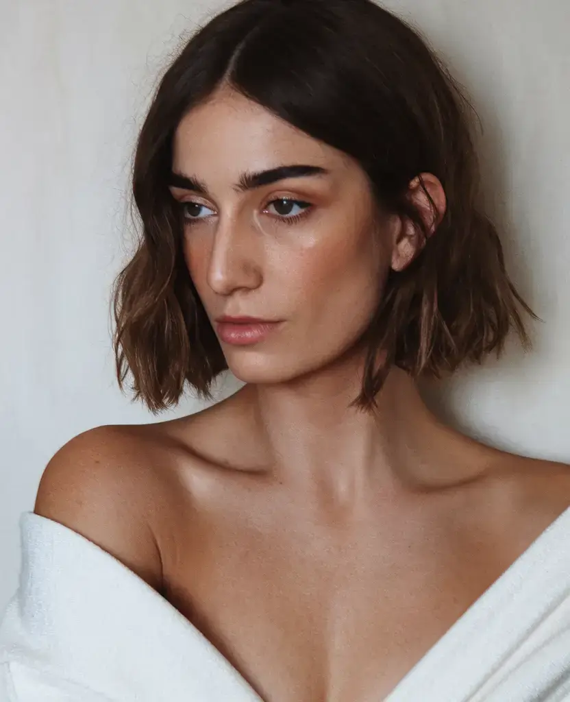 bob haircuts summer ideas 2025 Soft Tousled Bob with Subtle Shine