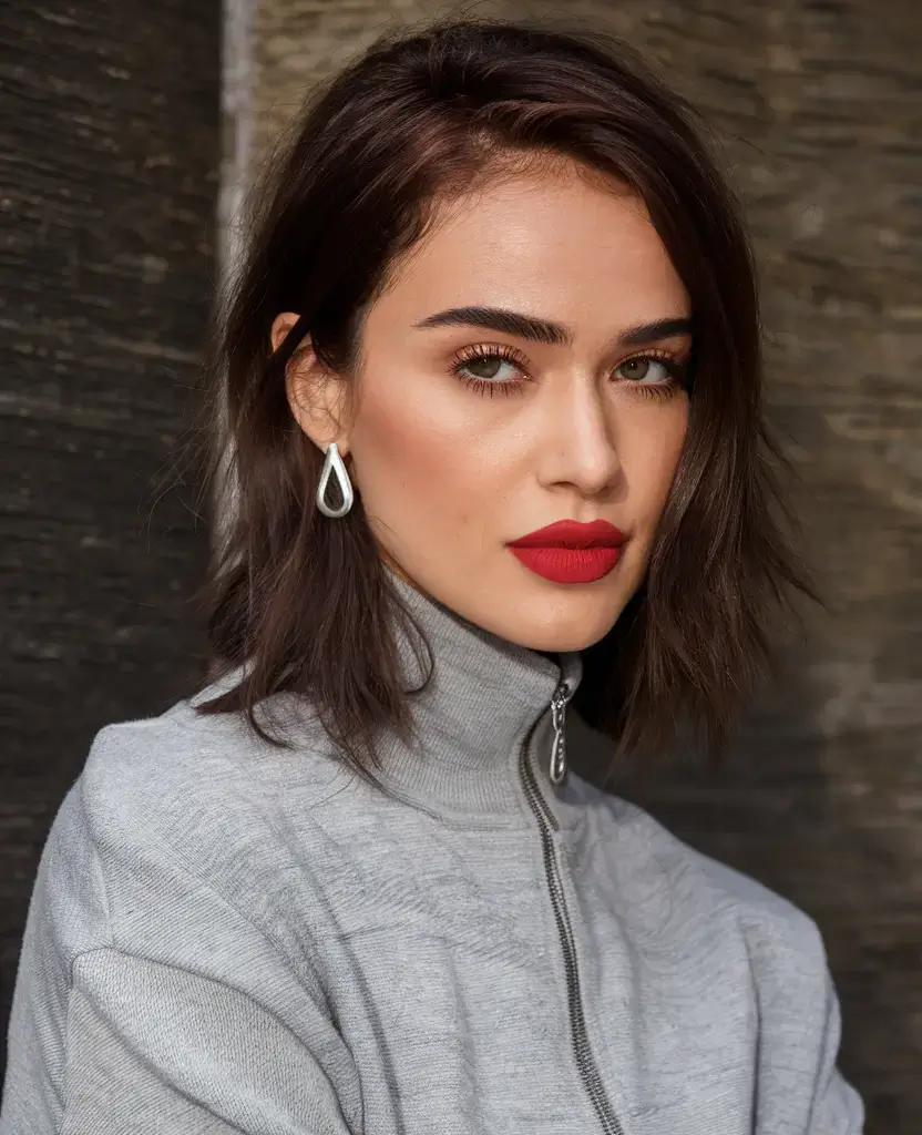 bob haircuts summer ideas 2025 Sleek Side-Parted Bob with Attitude