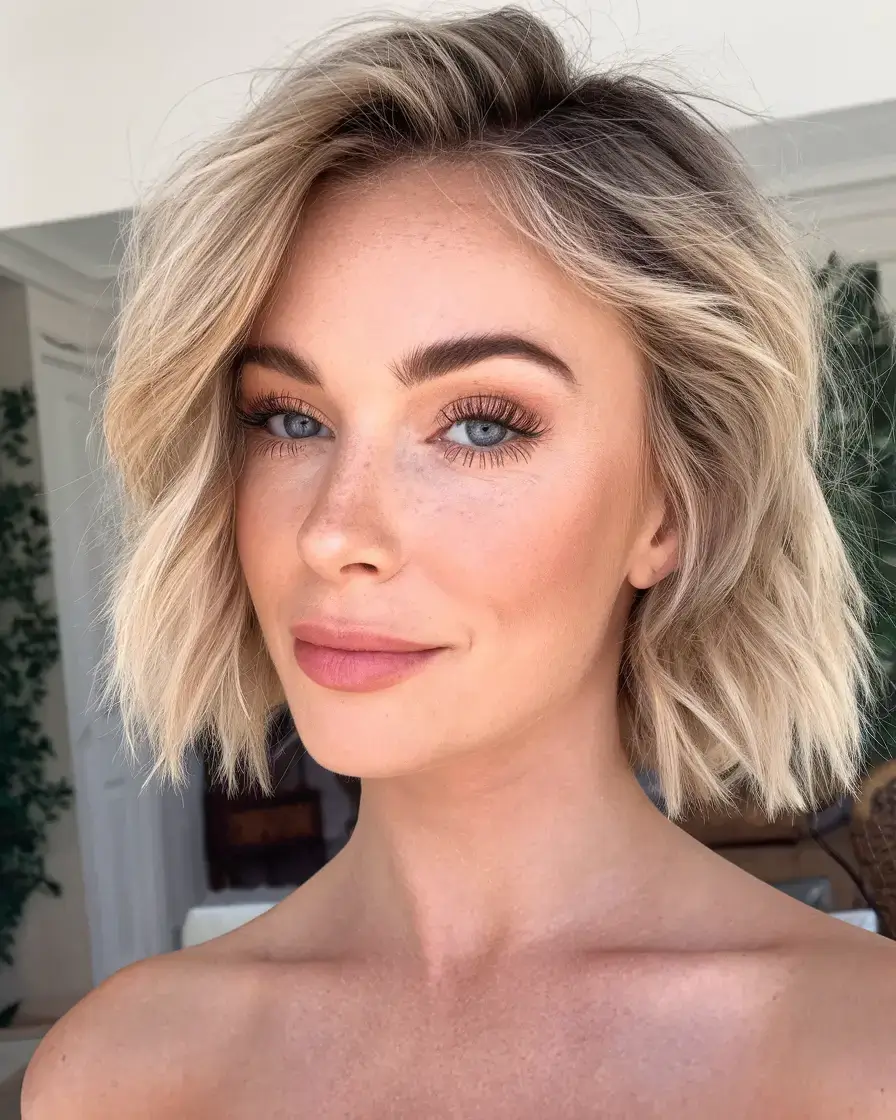 bob haircuts summer ideas 2025 Sunlit Beach Blonde Bob