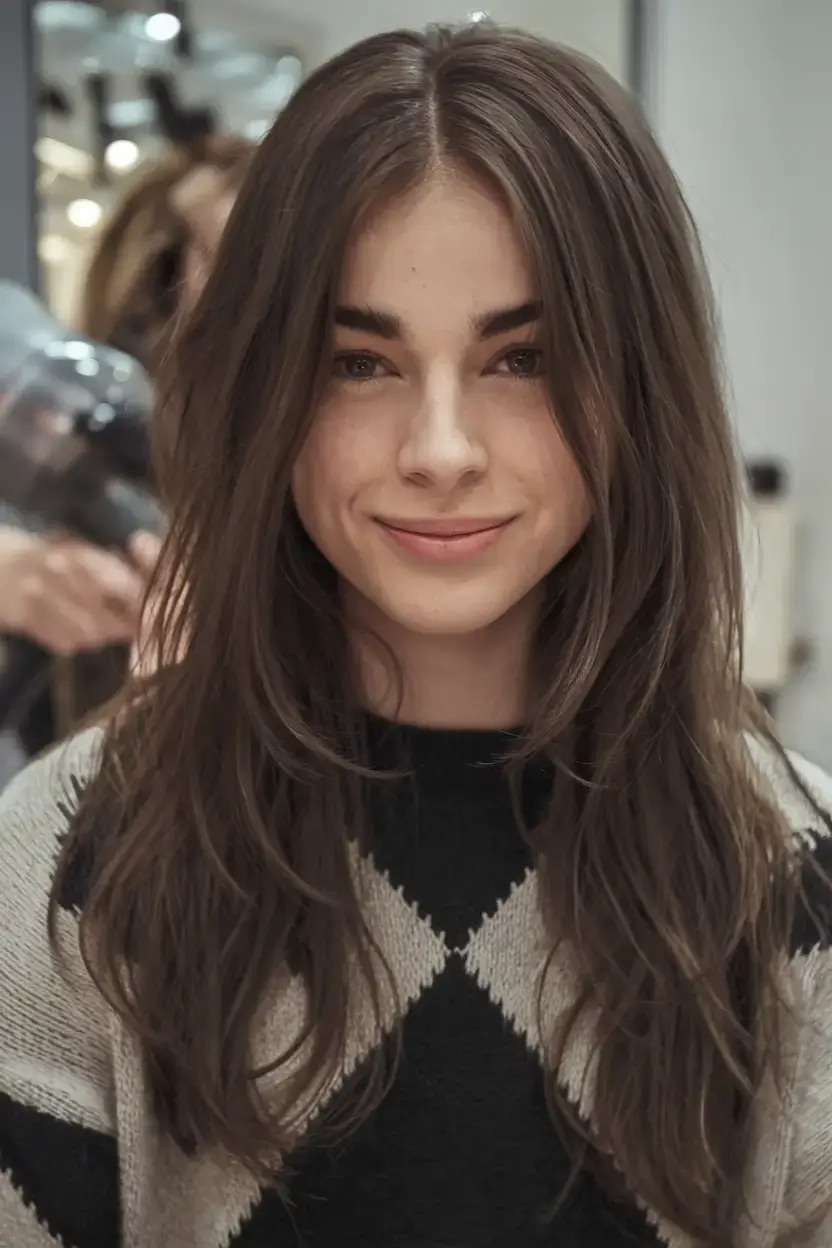 butterfly haircuts summer ideas 2025 Clean-Cut Layers with Subtle Flick