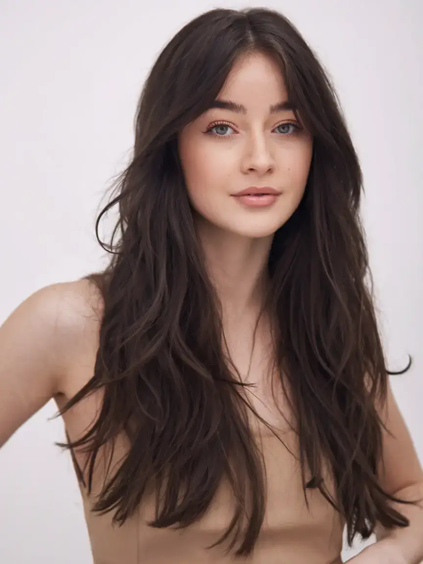 butterfly haircuts summer ideas 2025 Mid-Length Butterfly with Earthy Ease