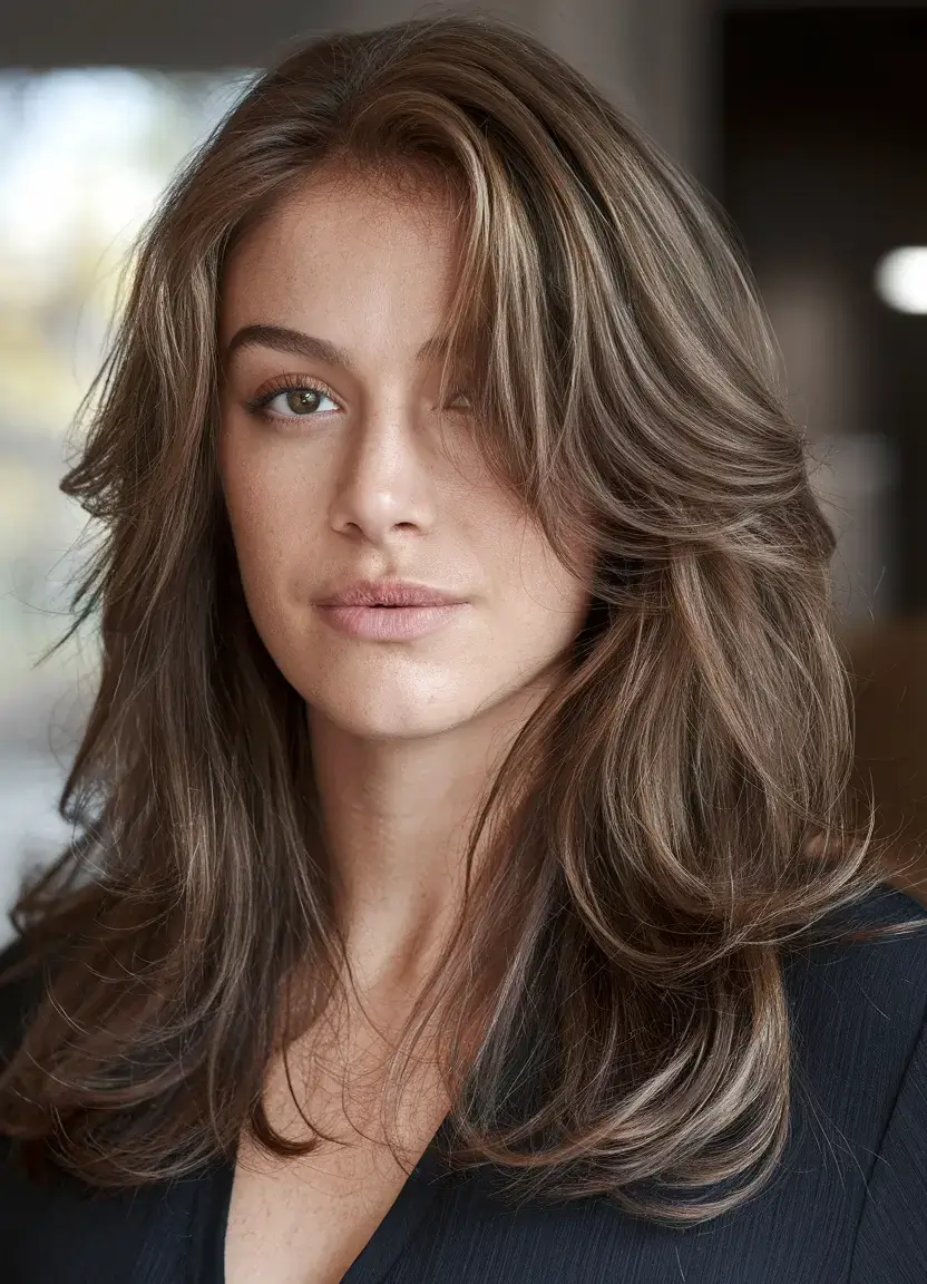 butterfly haircuts summer ideas 2025 Dimensional Brunette with Face-Hugging Layers