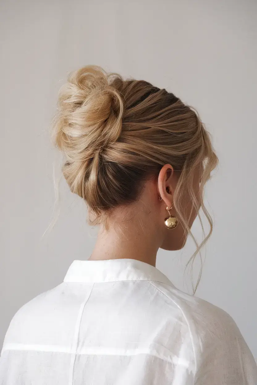 easy summer hairstyles 2025 Textured French Twist Bun