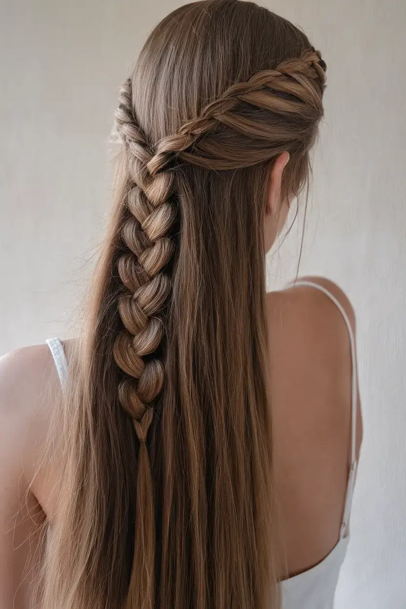 fresh hairstyles for june 2025 Twisted Waterfall Crown into Low Braid