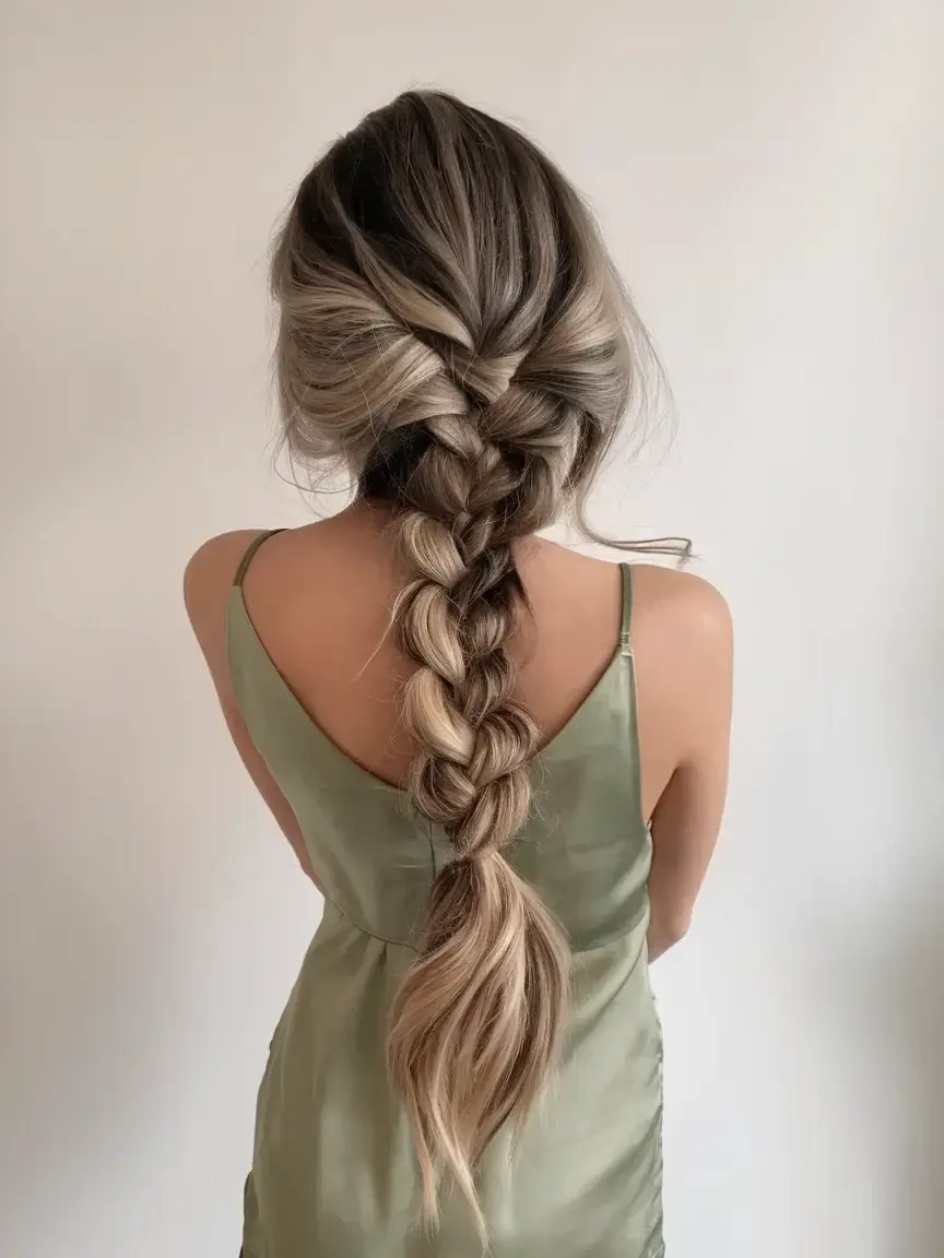 fresh hairstyles for june 2025 Soft Side Braid with Lived-In Texture