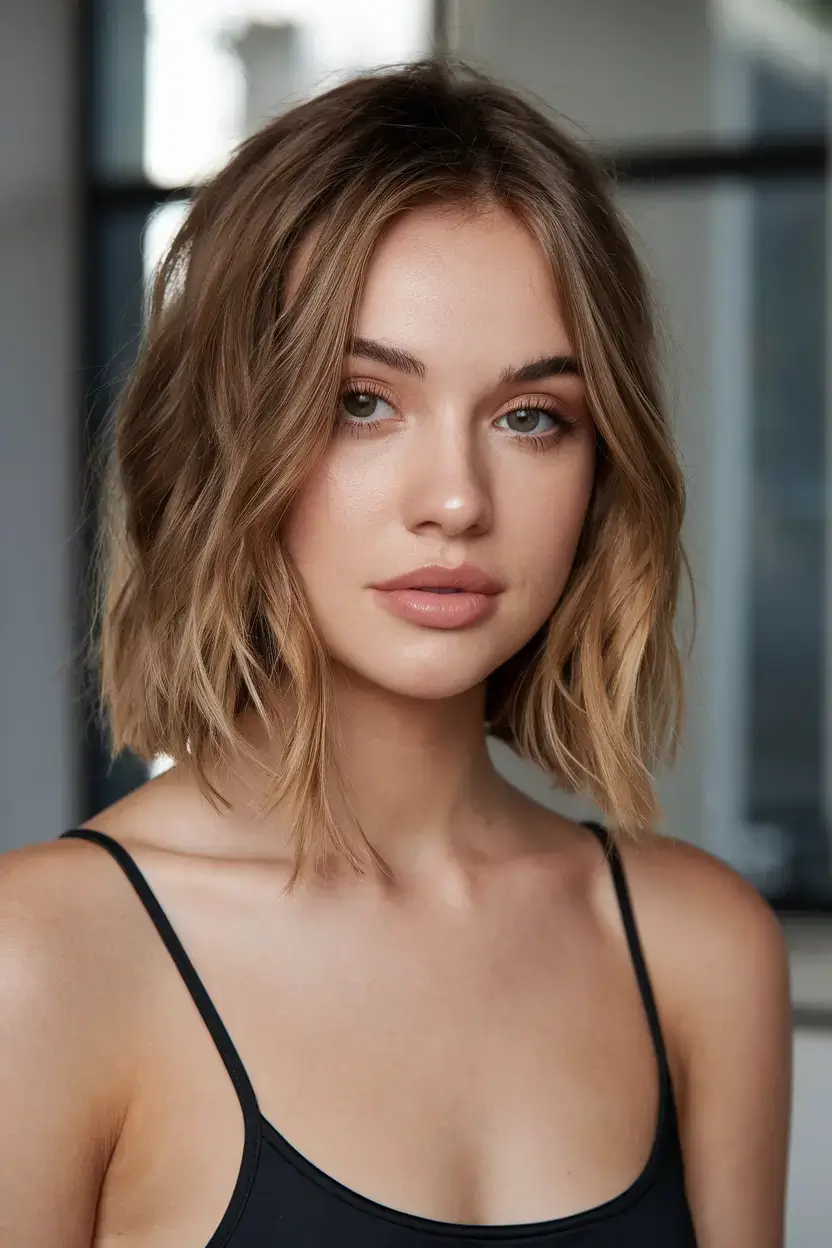 haircut for oval face summer ideas 2025 Effortless Summer Wavy Bob