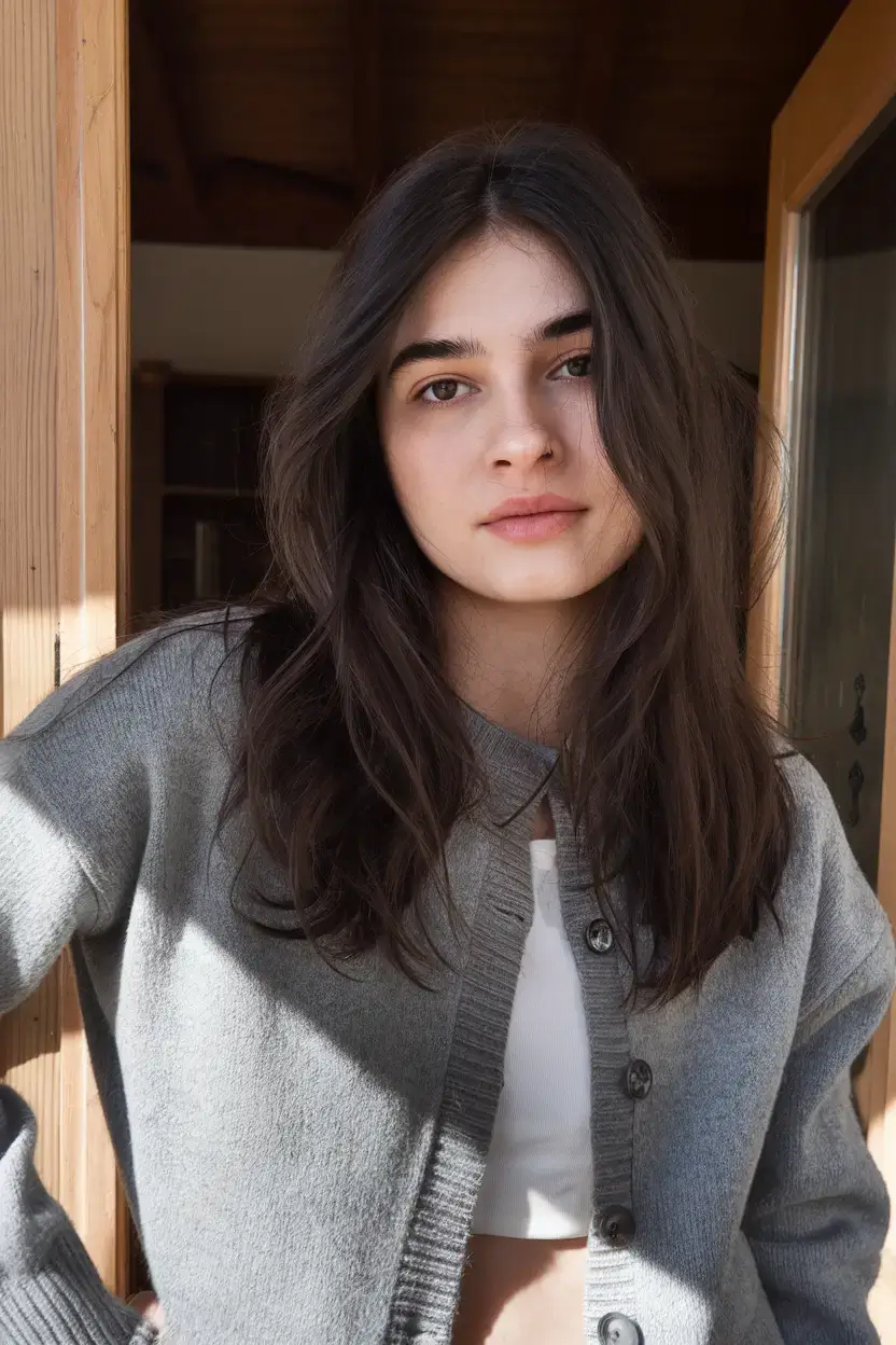 haircut for round face - summer ideas 2025 Long, Softly Layered Natural Waves