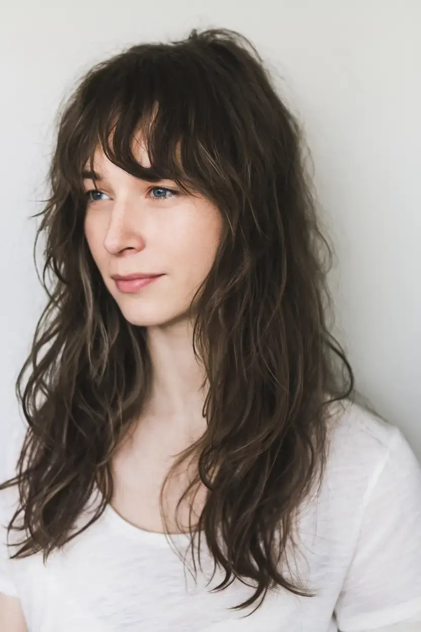 haircuts with bang summer ideas 2025 Soft Shag Revival