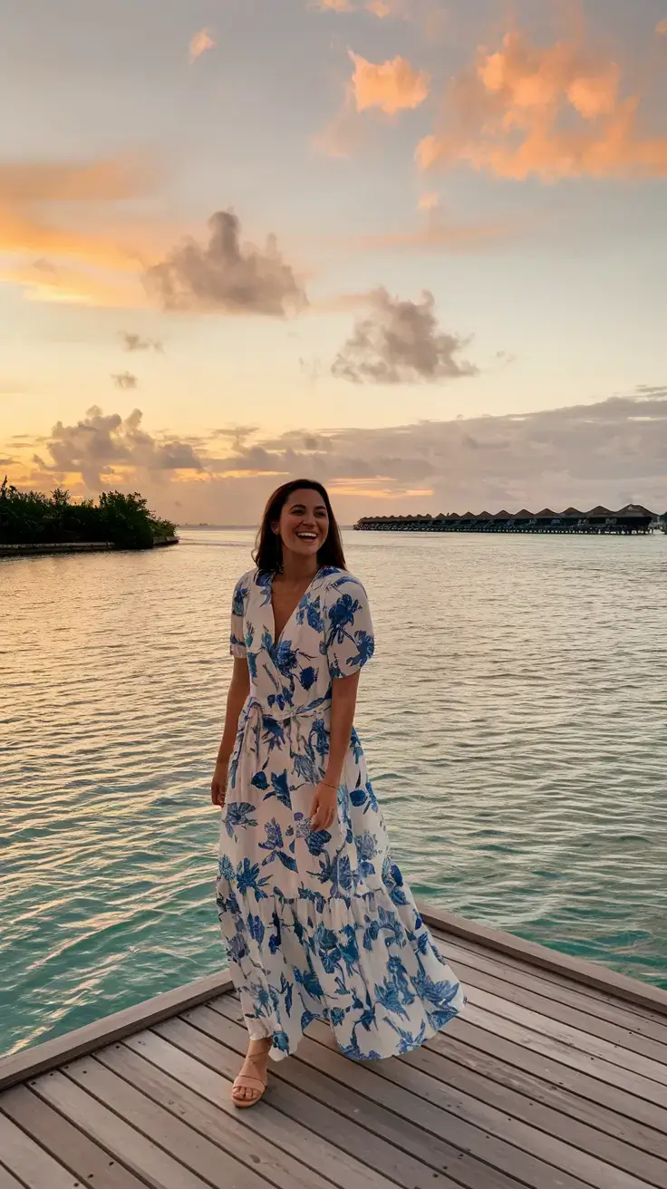 june 2025 outfits you'll live in Floral Maxis and That Sunset Glow