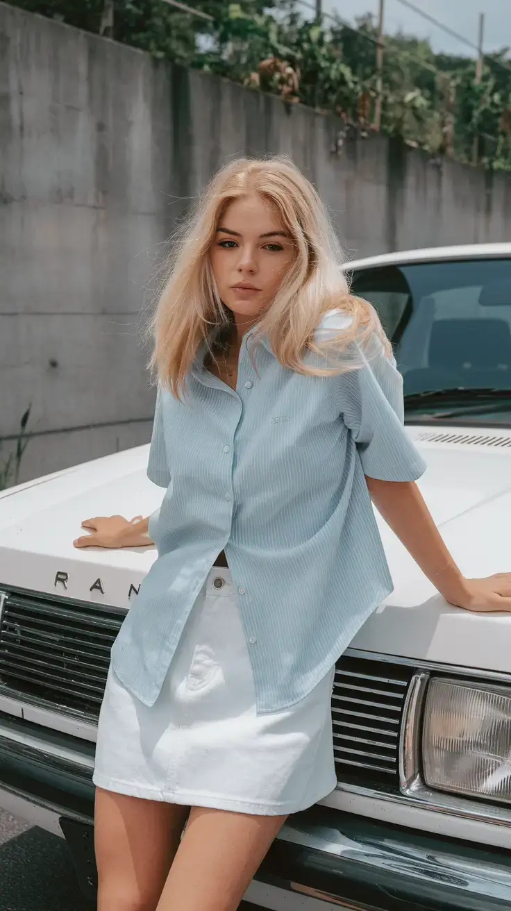 june 2025 outfits you'll live in Easy Breezy Button-Down Energy