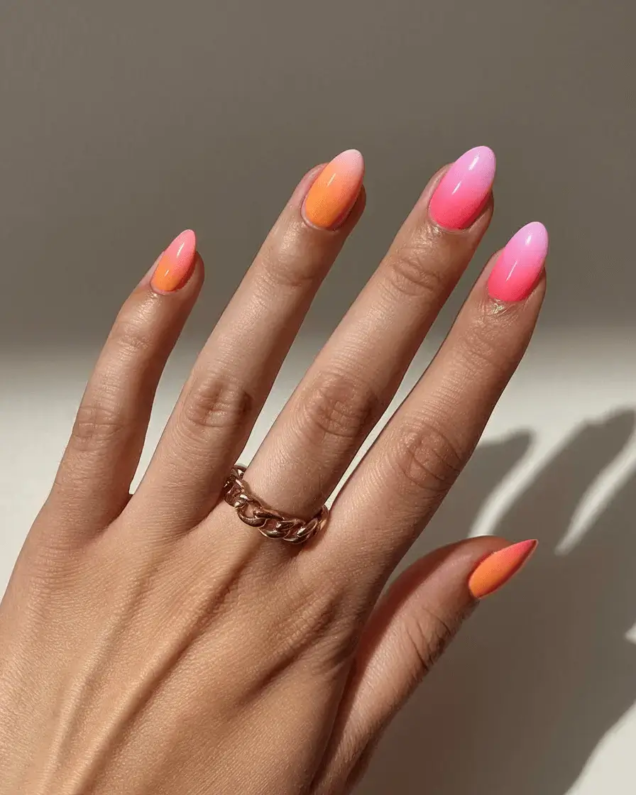 june nails ideas 2025 Popsicle Chrome Duo