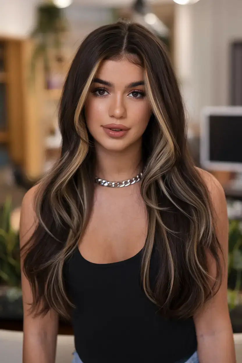 long haircut summer ideas 2025 Face-Framing Highlights with Sculpted Waves