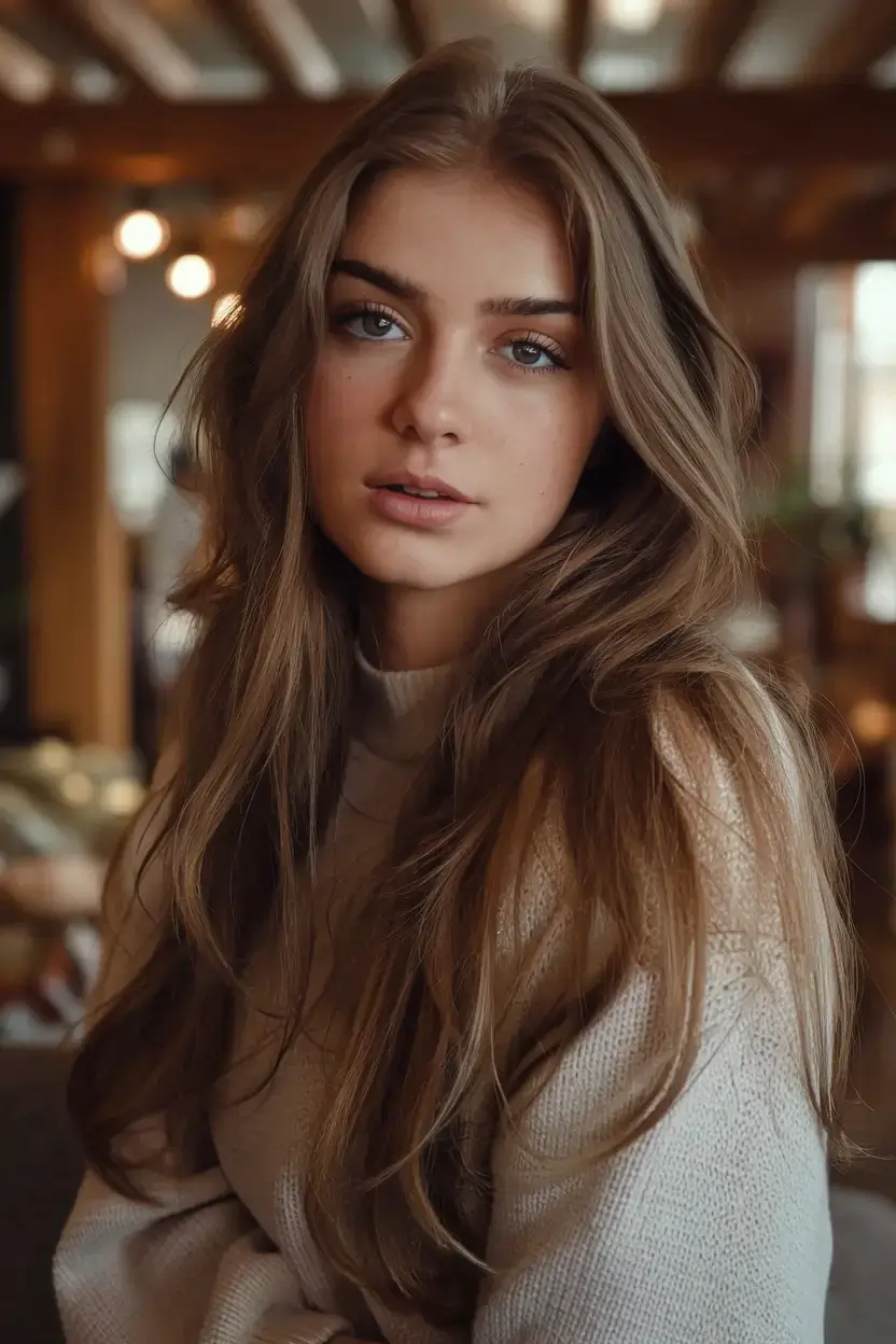 long haircut summer ideas 2025 Soft Cocoa Brunette with Subtle Layers