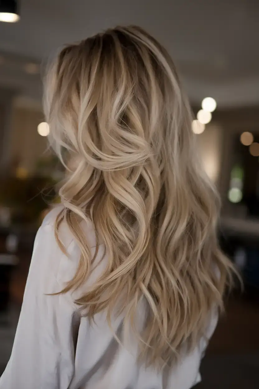 long haircut summer ideas 2025 Beachy Blonde Layers with Soft Movement