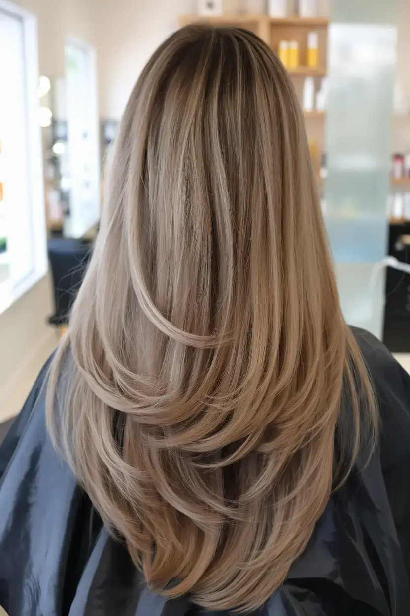 long haircut summer ideas 2025 Layered Blonde with a Smooth Finish