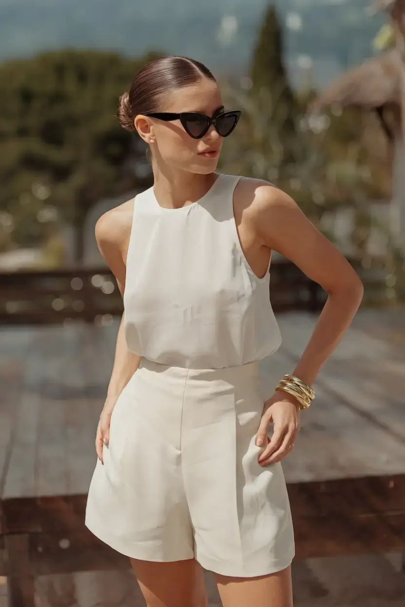 old money outfits ideas summer 2025 Modern Minimalism in Monochrome Ivory