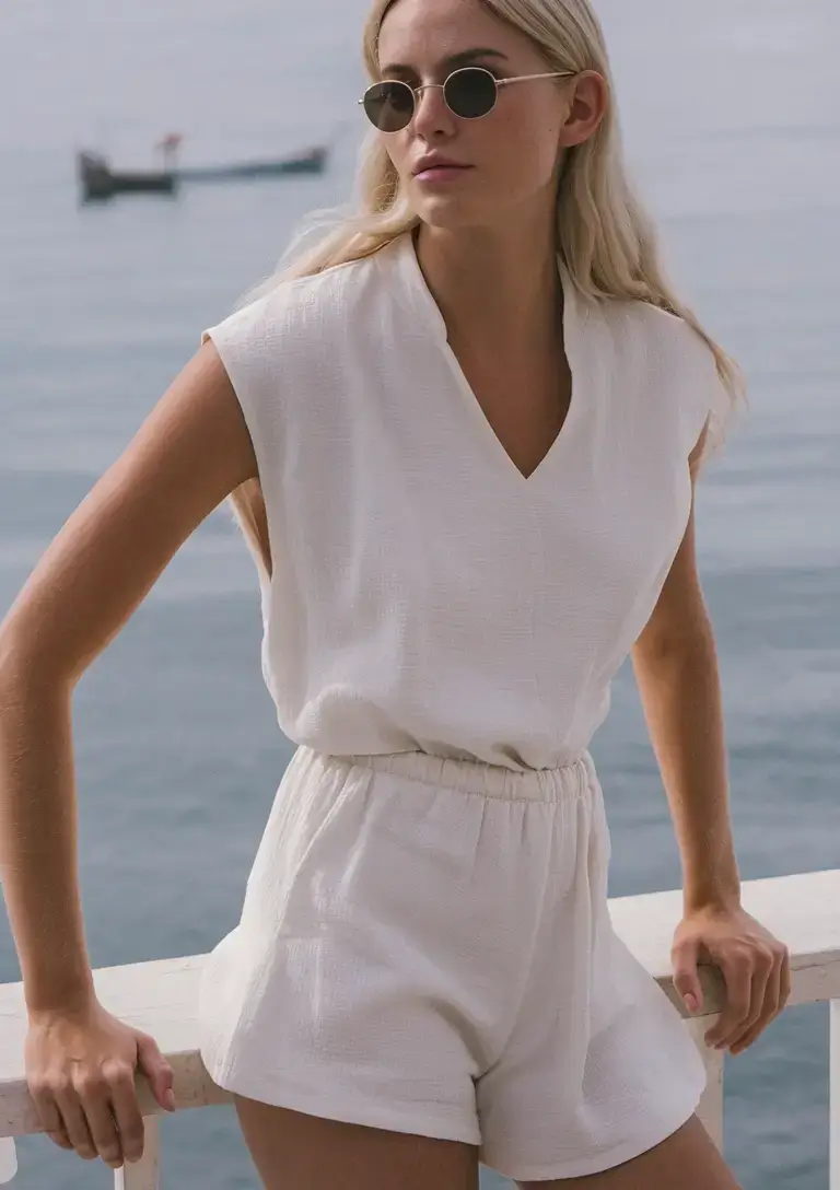 old money outfits ideas summer 2025 Relaxed Coastal Romper Vibes