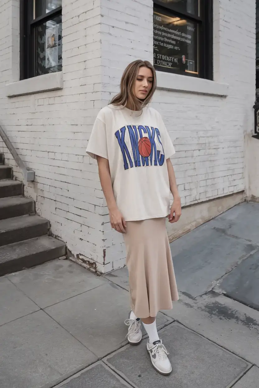 oversized summer outfits 2025 Sporty Street Edge with a Feminine Twist