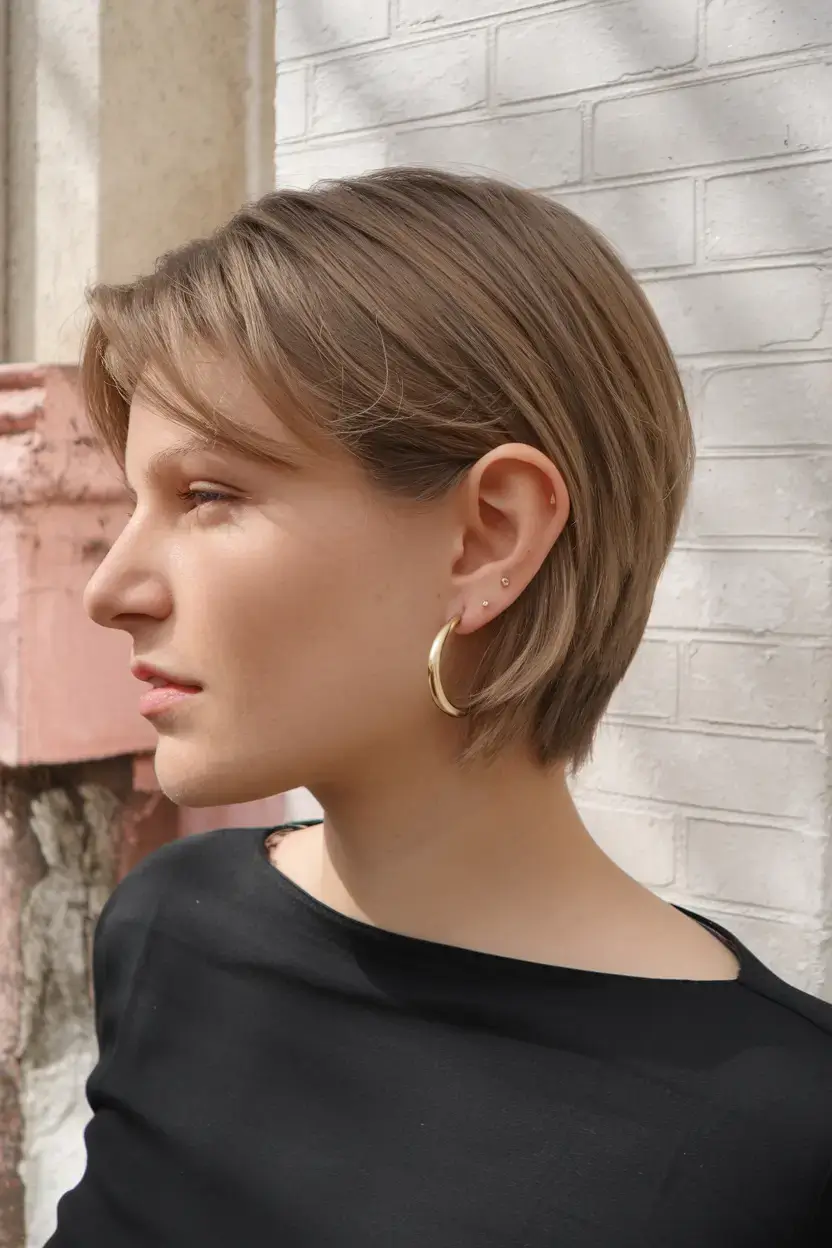 pixie haircuts summer ideas 2025 Smoothed-Out Ash Pixie with Clean Lines