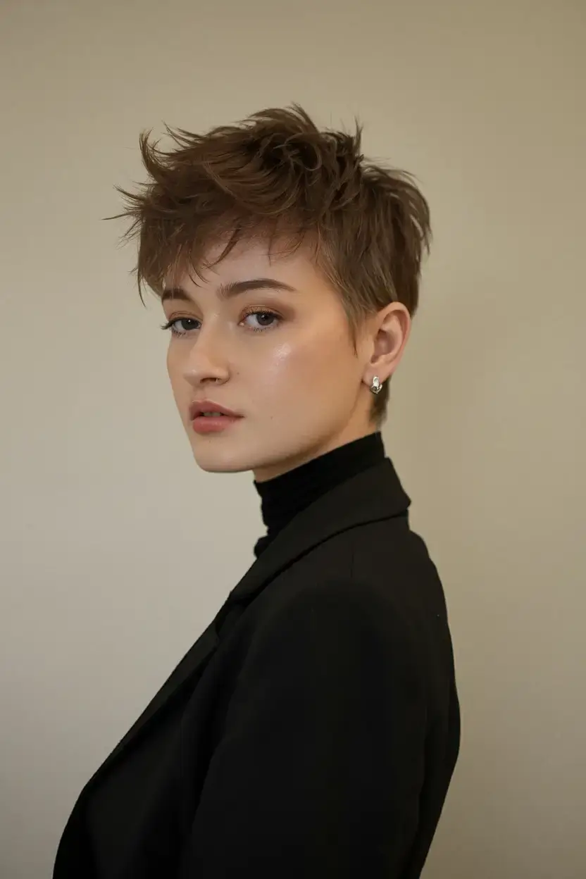 pixie haircuts summer ideas 2025 Power Pixie with Tousled Layers