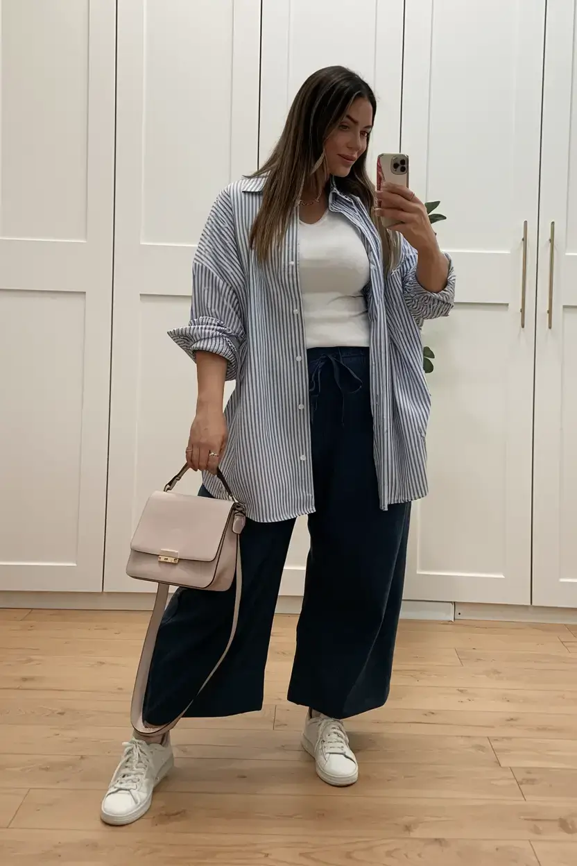 plus size outfits ideas summer 2025 Cool Comfort in Oversized Layers