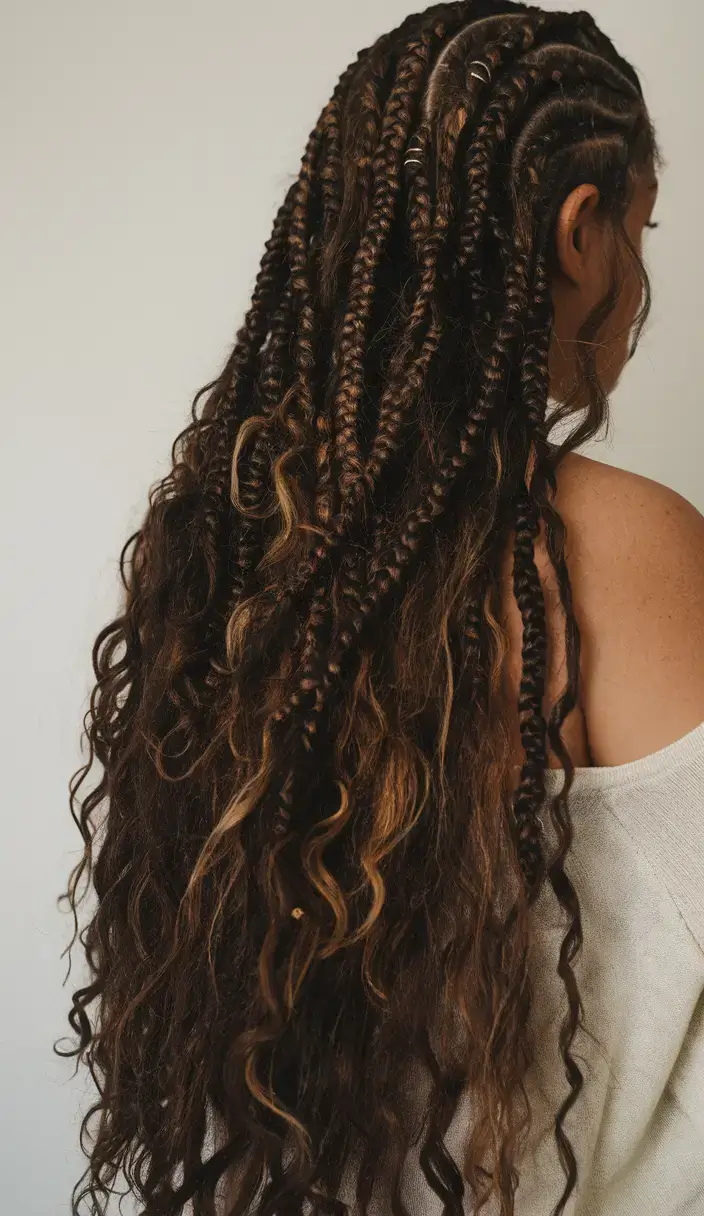 summer braids for black women 2025 Textured Boho Fusion Braids