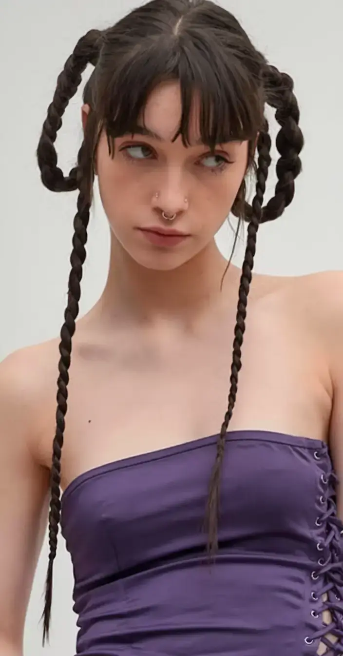 summer braids hairstyle ideas 2025 Y2K Rope Braids With Anime Energy