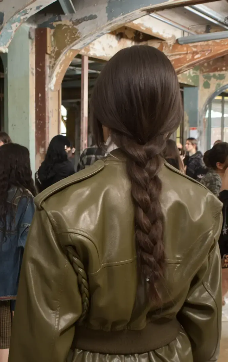 summer braids hairstyle ideas 2025 Low-Loose Braid for Sleek Minimalism