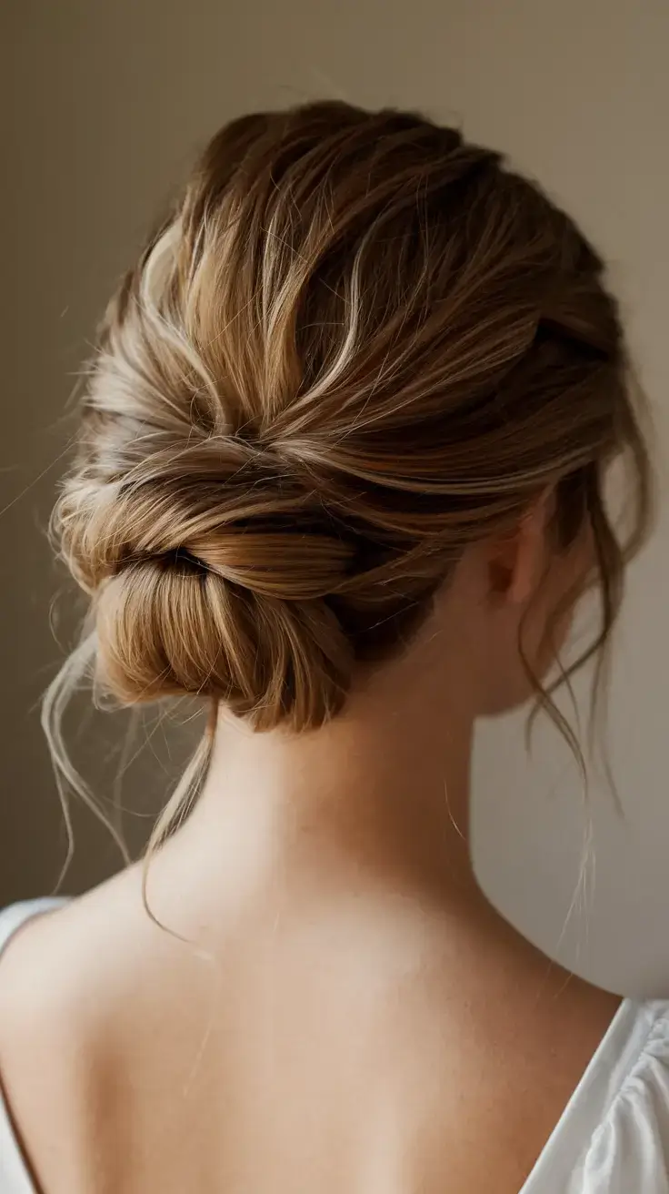 summer buns hairstyle 2025 Soft Crossover Bun with Summer Ease