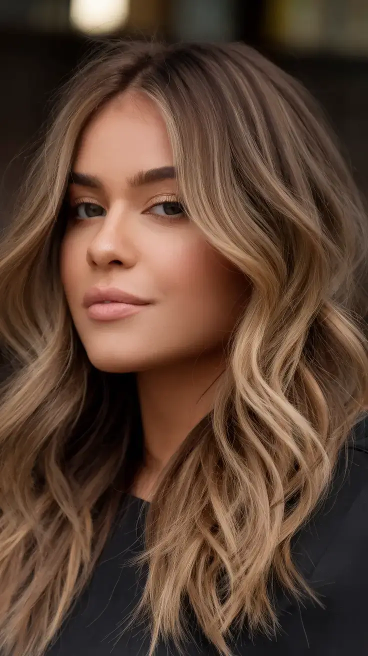 summer hair color for brunettes highlights sun kissed 2025 Neutral Sunkissed Brunette with Sculpted Waves