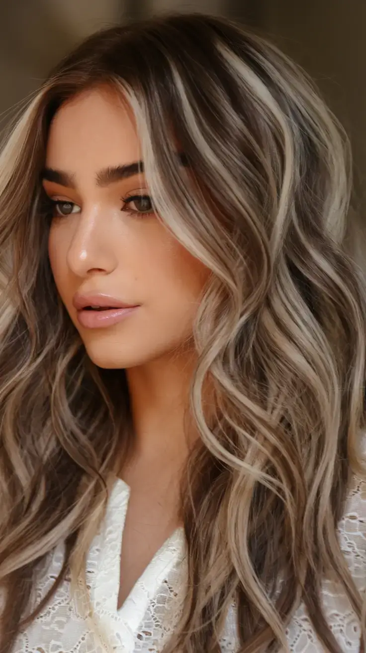 summer hair color for brunettes highlights sun kissed 2025+Vanilla-Toned Brightening with Ash Root Blend