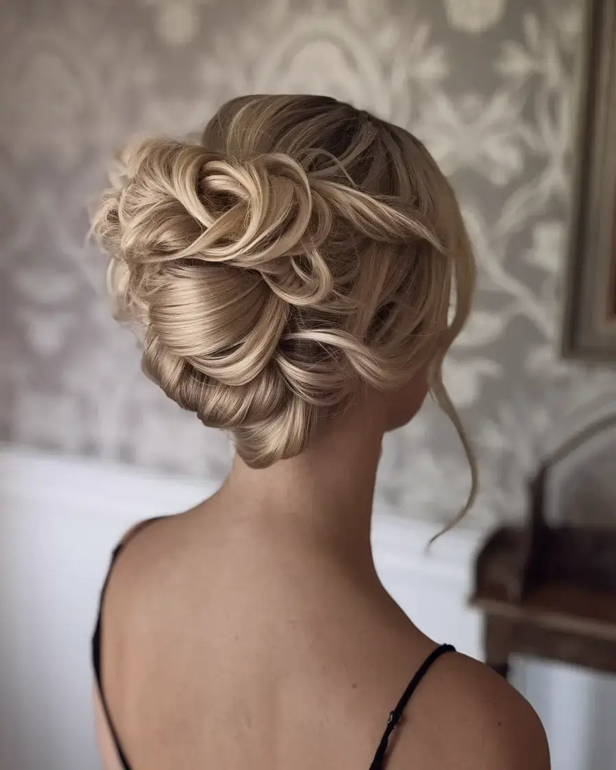 summer hairstyles for medium hair 2025 Curled Updo with Sculptural Layers
