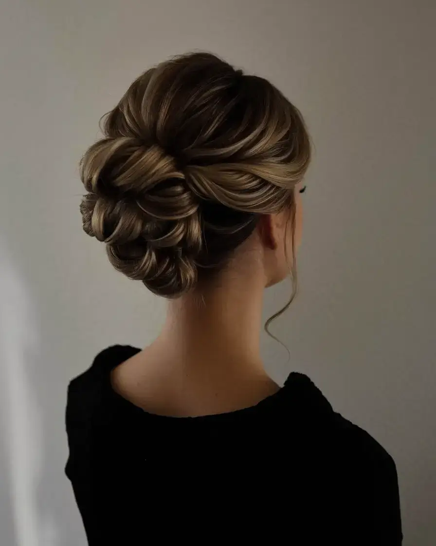 summer hairstyles for medium hair 2025 Elegant Sculpted Updo with Modern Volume