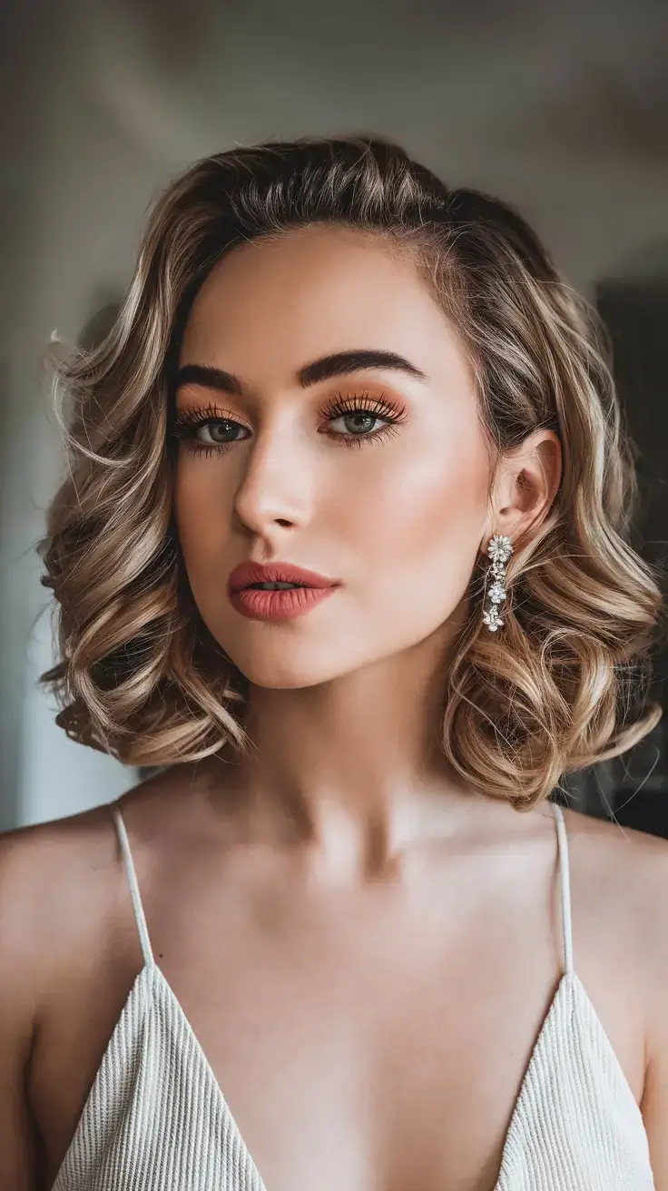 summer hairstyles for short hair 2025+Hollywood Waves with a Modern Edge