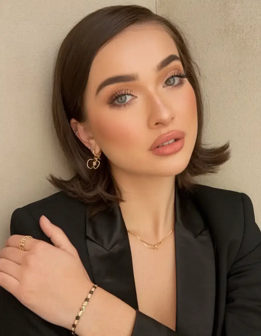 summer hairstyles for short hair 2025+Flipped-Out Retro Lob