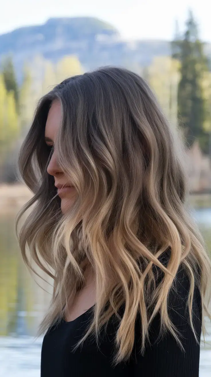 summer highlights ideas 2025 Mocha-to-Honey Balayage with Soft Dimension