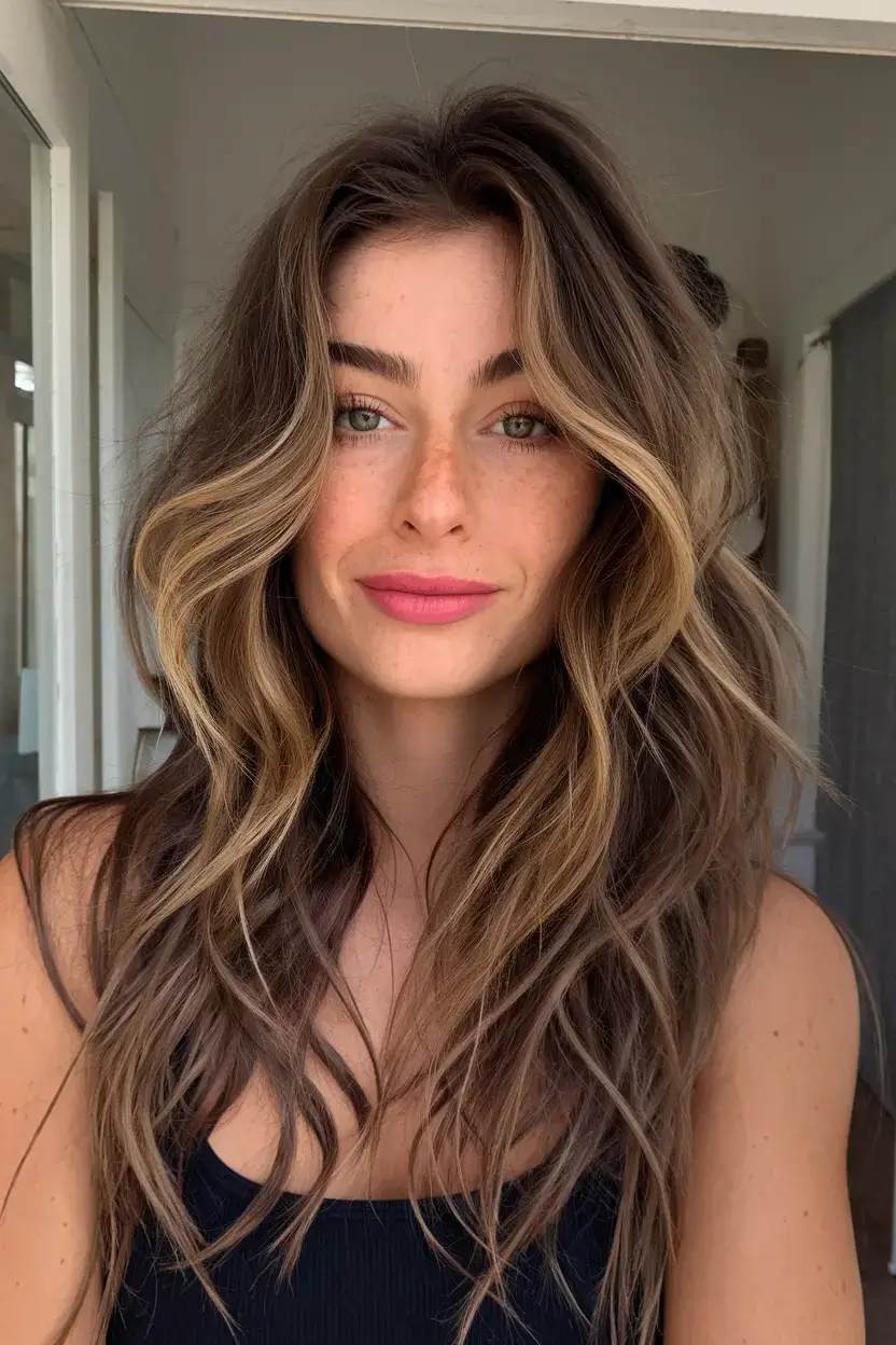 summer highlights ideas 2025 Sunlit Espresso with Honey Ribbon Highlights