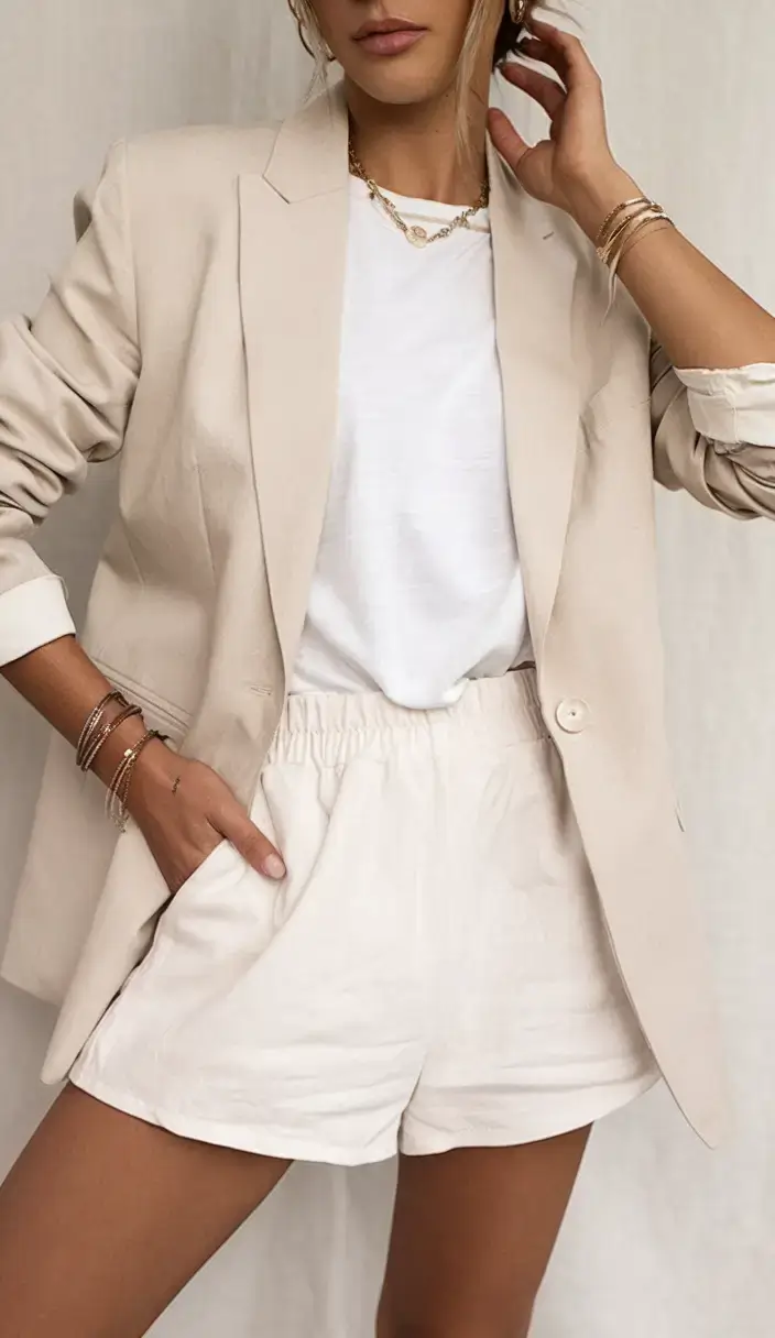 summer mom outfit trends 2025 Structured Cool for a Power Errand Run