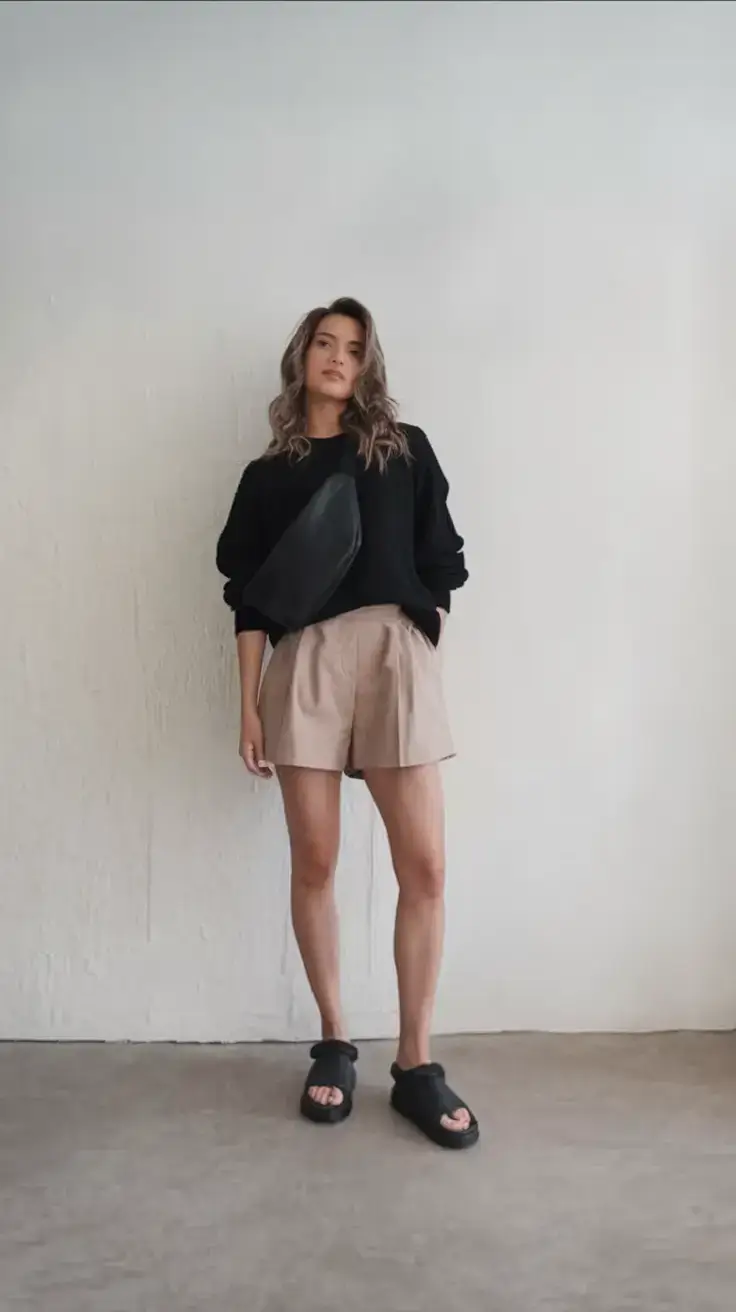 summer mom outfit trends 2025 Neutrals Meet Streetwear